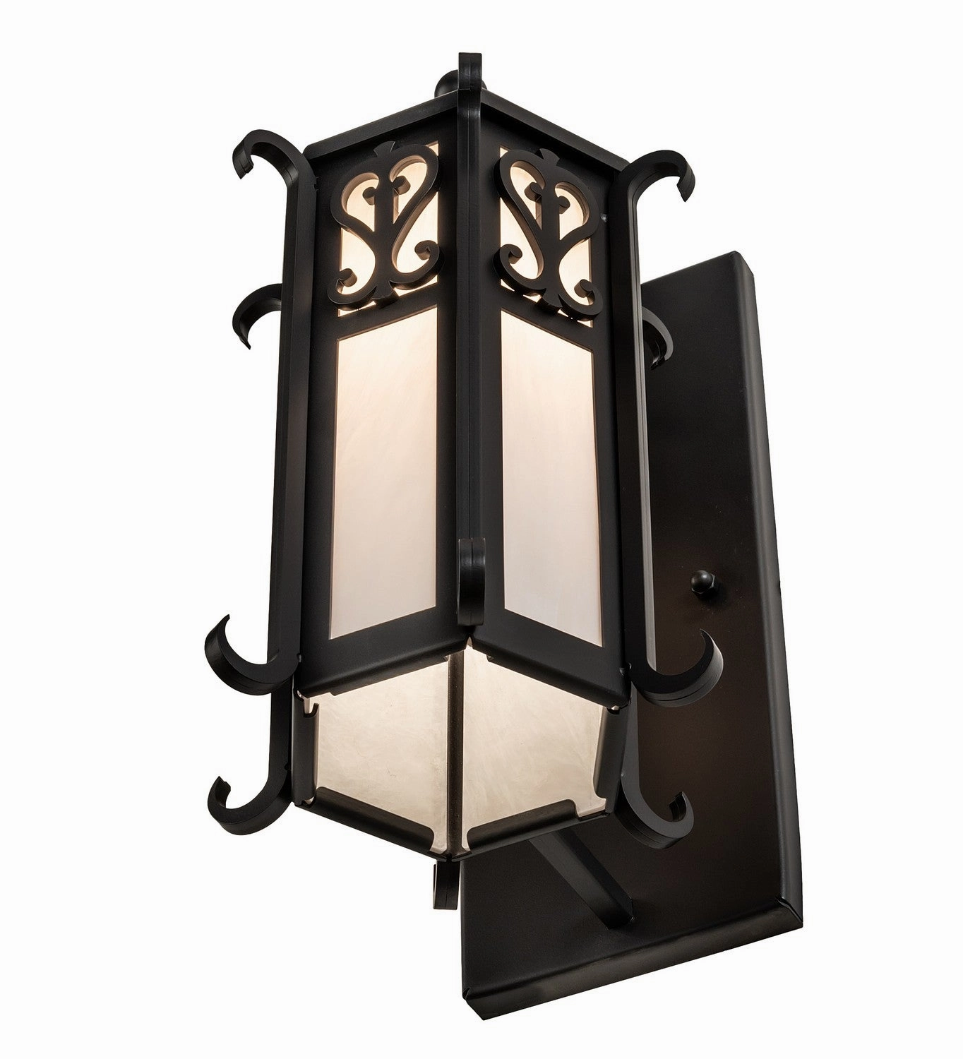 Caprice One Light Wall Sconce Solar Black