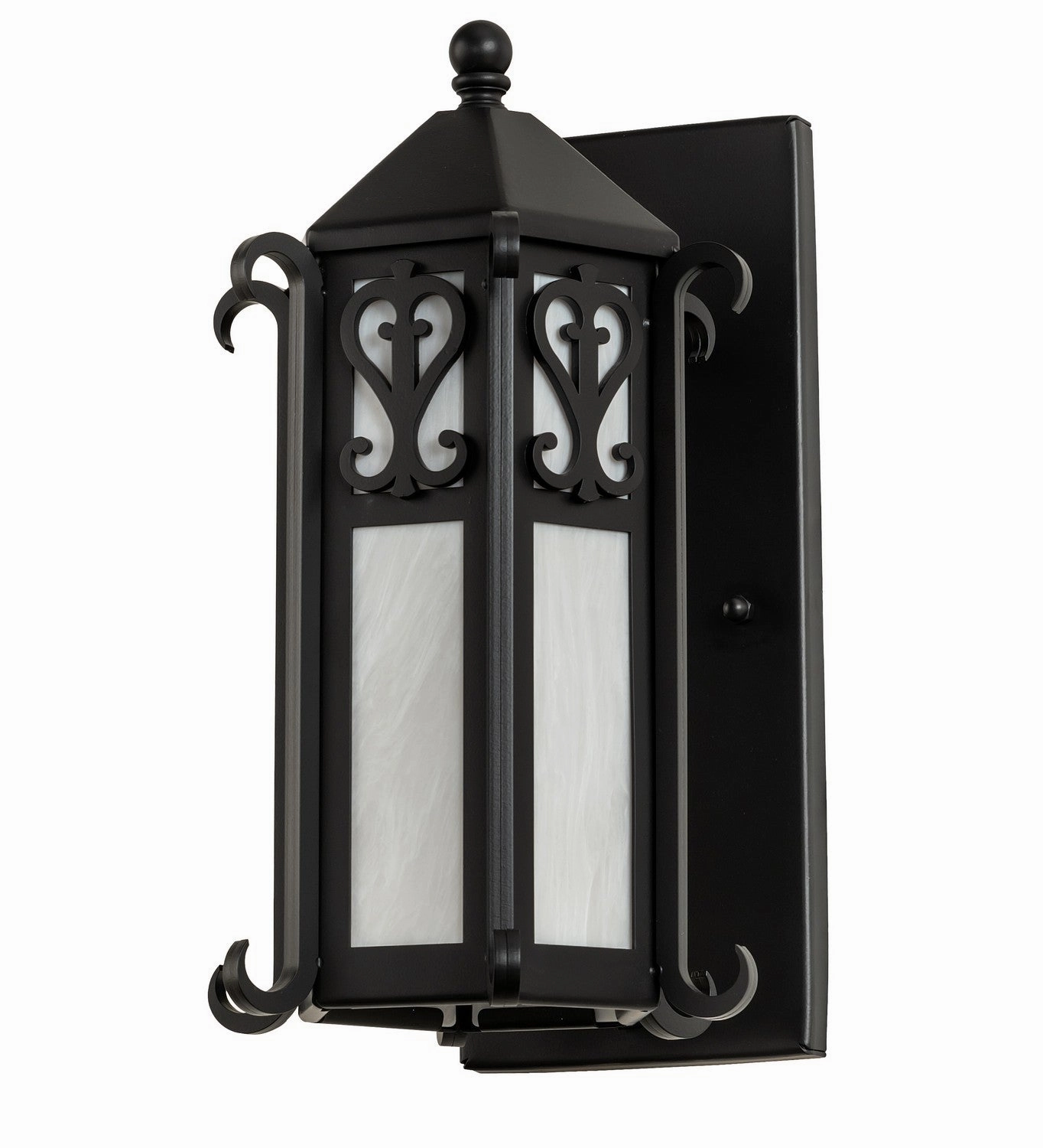 Caprice One Light Wall Sconce Solar Black