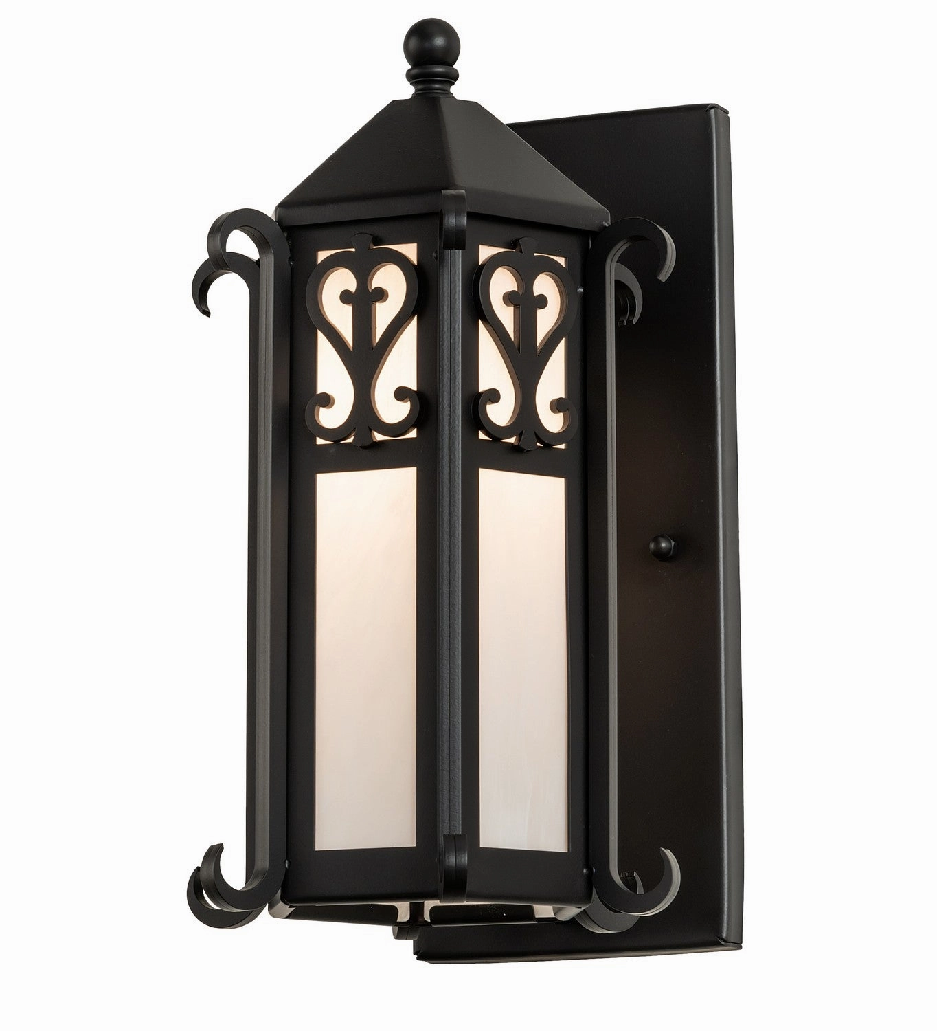 Caprice One Light Wall Sconce Solar BlackOutdoor wall sconces with motion sensor