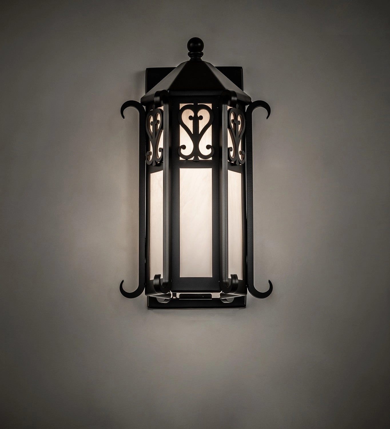 Caprice One Light Wall Sconce Solar Black