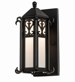 Caprice One Light Wall Sconce Solar BlackOutdoor wall sconces with motion sensor