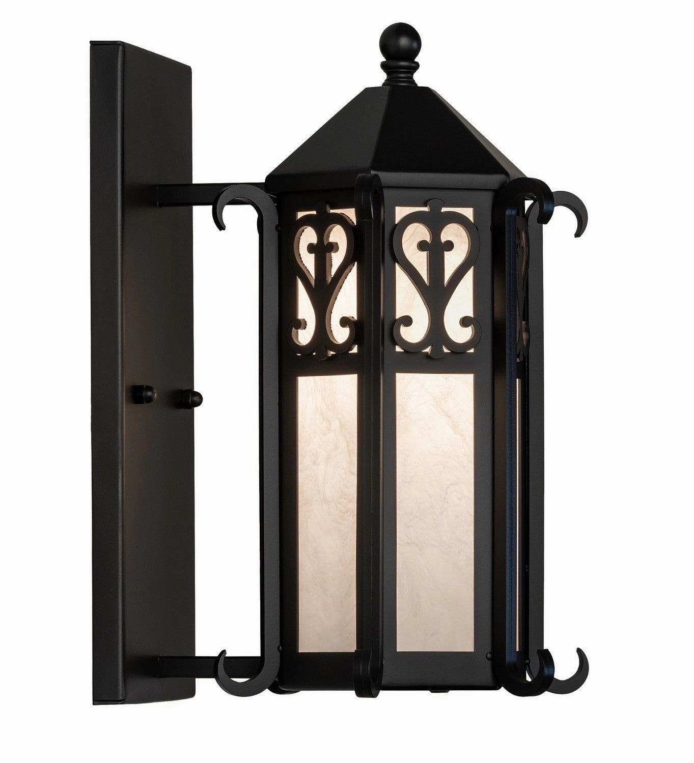 Caprice One Light Wall Sconce Solar Black