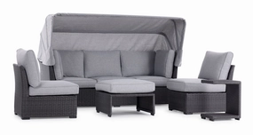 Caprie Outdoor Day Bed - Black, Greyoutdoor patio furniture set
