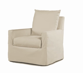 Captiva Outdoor Slipcovered Swivel Lounge Chairwaterproof outdoor sofa cover