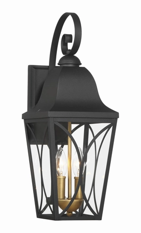 Cardigan Two Light Outdoor Wall Mount Sand Coal Black & Olden BrassOutdoor wall sconces with motion sensor