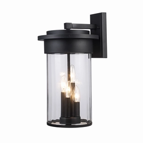 Carmel Four Light Outdoor Wall Mount BlackOutdoor wall sconces with motion sensor