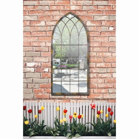 Carrington Rustic Arch Garden Mirror 114 x 50 CMwaterproof decorative outdoor mirror