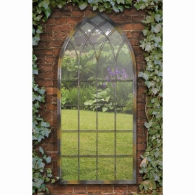 Carrington Rustic Arch Large Garden Mirror Iron 161 x 72 CMwaterproof decorative outdoor mirror