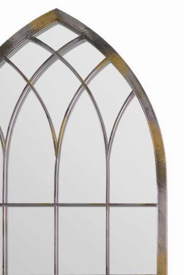 Carrington Rustic Arch Large Garden Mirror Iron 161 x 72 CM