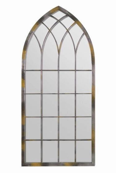 Carrington Rustic Arch Large Garden Mirror Iron 161 x 72 CM