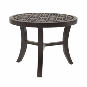 Castelle 24" Round Classical Cast Top Side Tableoutdoor coffee table for patio or lounge