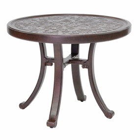Castelle 24" Round Vintage Cast Side Tableoutdoor coffee table for patio or lounge