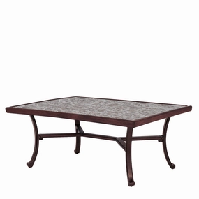 Castelle 30" x 42" Rectangular Vintage Cast Coffee Tableoutdoor coffee table for patio or lounge