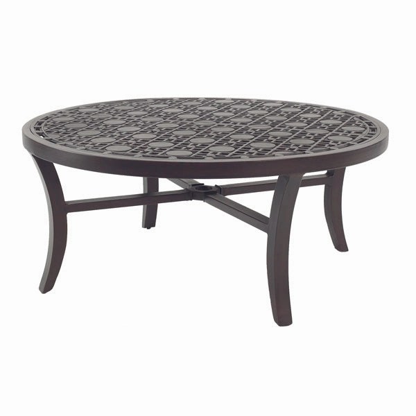 Castelle 42" Round Classical Cast Top Coffee Tableoutdoor coffee table for patio or lounge
