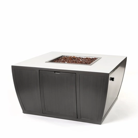 Castelle Largo 42" Square Coffee Fire Tableportable outdoor fire pit with lid