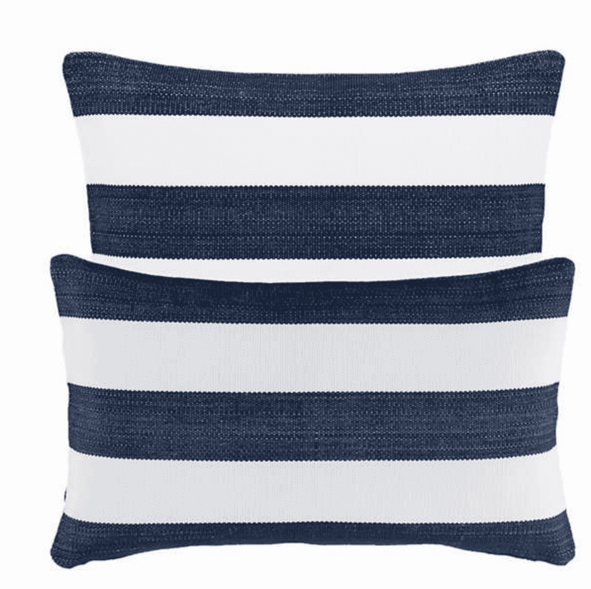 Catamaran Outdoor Pillow - Navy & Whitewaterproof outdoor throw pillow