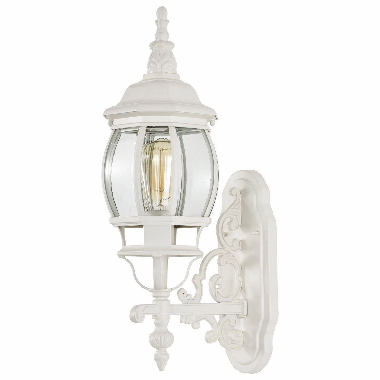 Central Park One Light Outdoor Wall Lantern White