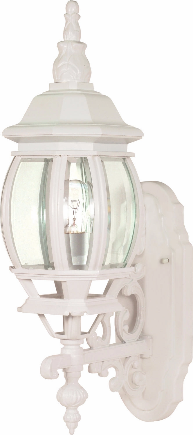 Central Park One Light Wall Lantern WhiteOutdoor wall sconces with motion sensor