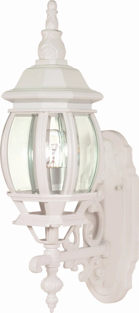 Central Park One Light Wall Lantern WhiteOutdoor wall sconces with motion sensor