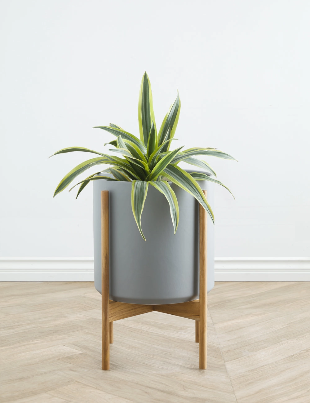 Ceramic Planter Pot   Teak Stand by LBE Design