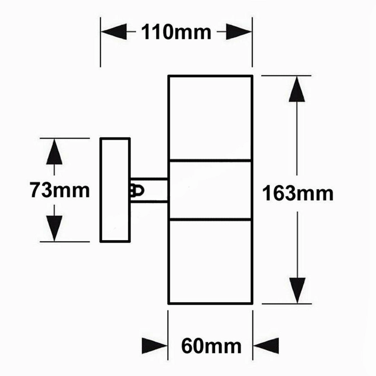 CGC ALESHA Stainless Steel Outdoor Up / Down Wall Light