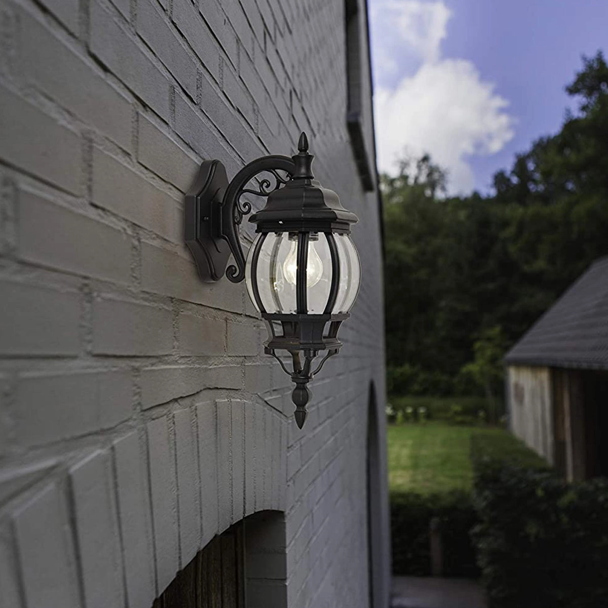 CGC ALEXA Black Vintage Lantern Outdoor Wall LightWeatherproof outdoor lighting
