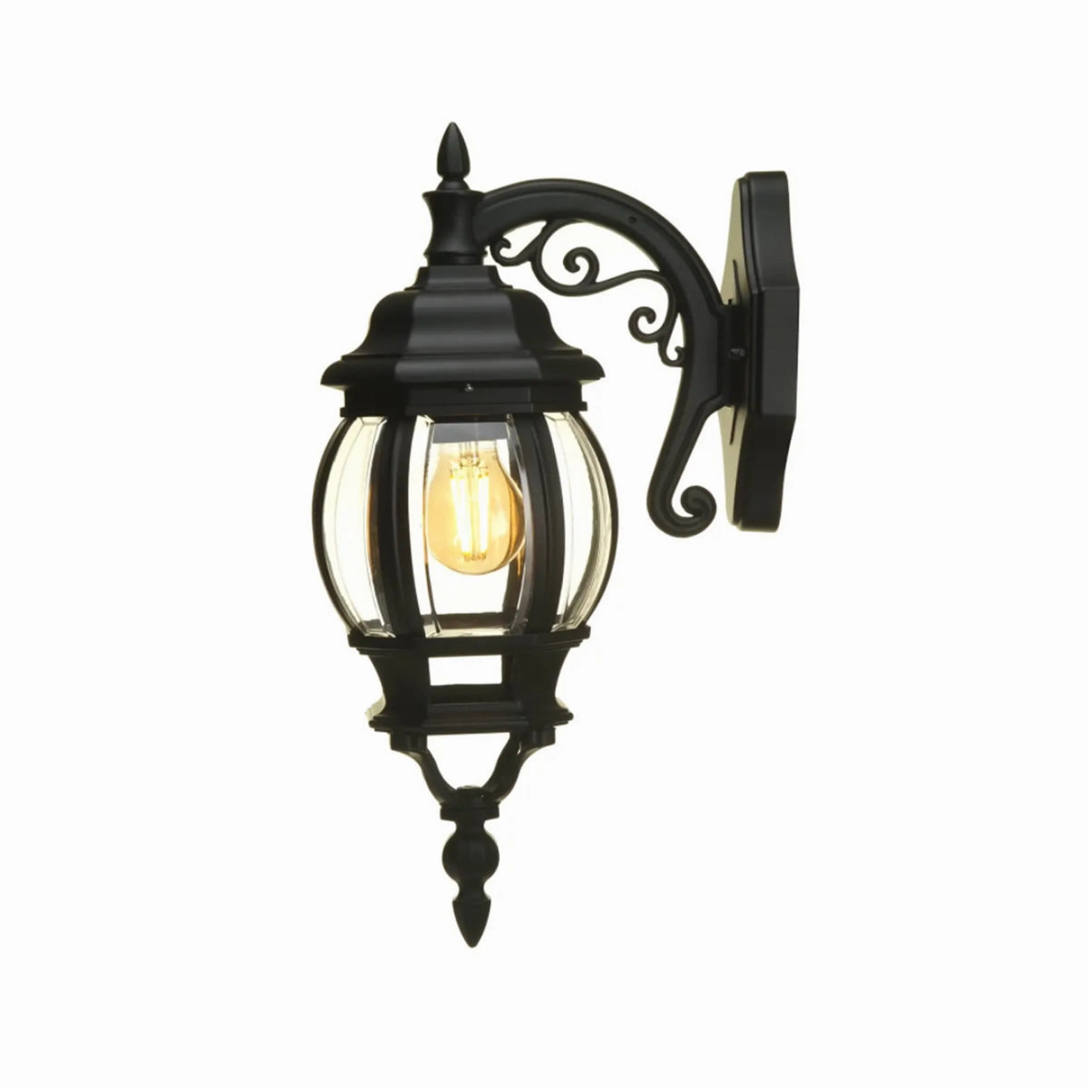 CGC ALEXA Black Vintage Lantern Outdoor Wall Light