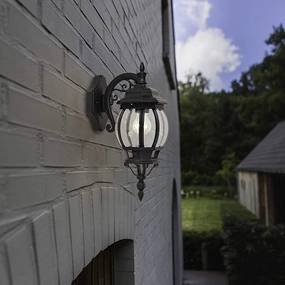 CGC ALEXA Black Vintage Lantern Outdoor Wall LightWeatherproof outdoor lighting