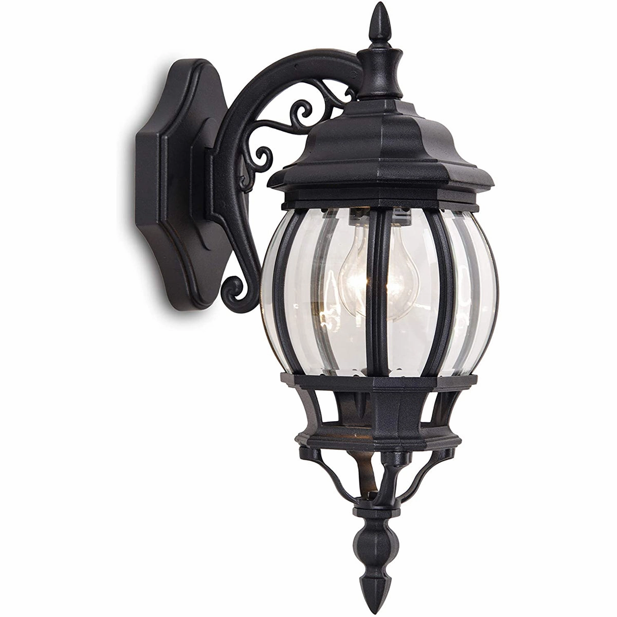 CGC ALEXA Black Vintage Lantern Outdoor Wall Light