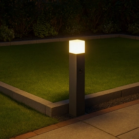 CGC AMARA Dark Grey Anthracite Outdoor Post Light With PIR Motion SensorDecorative outdoor post lights
