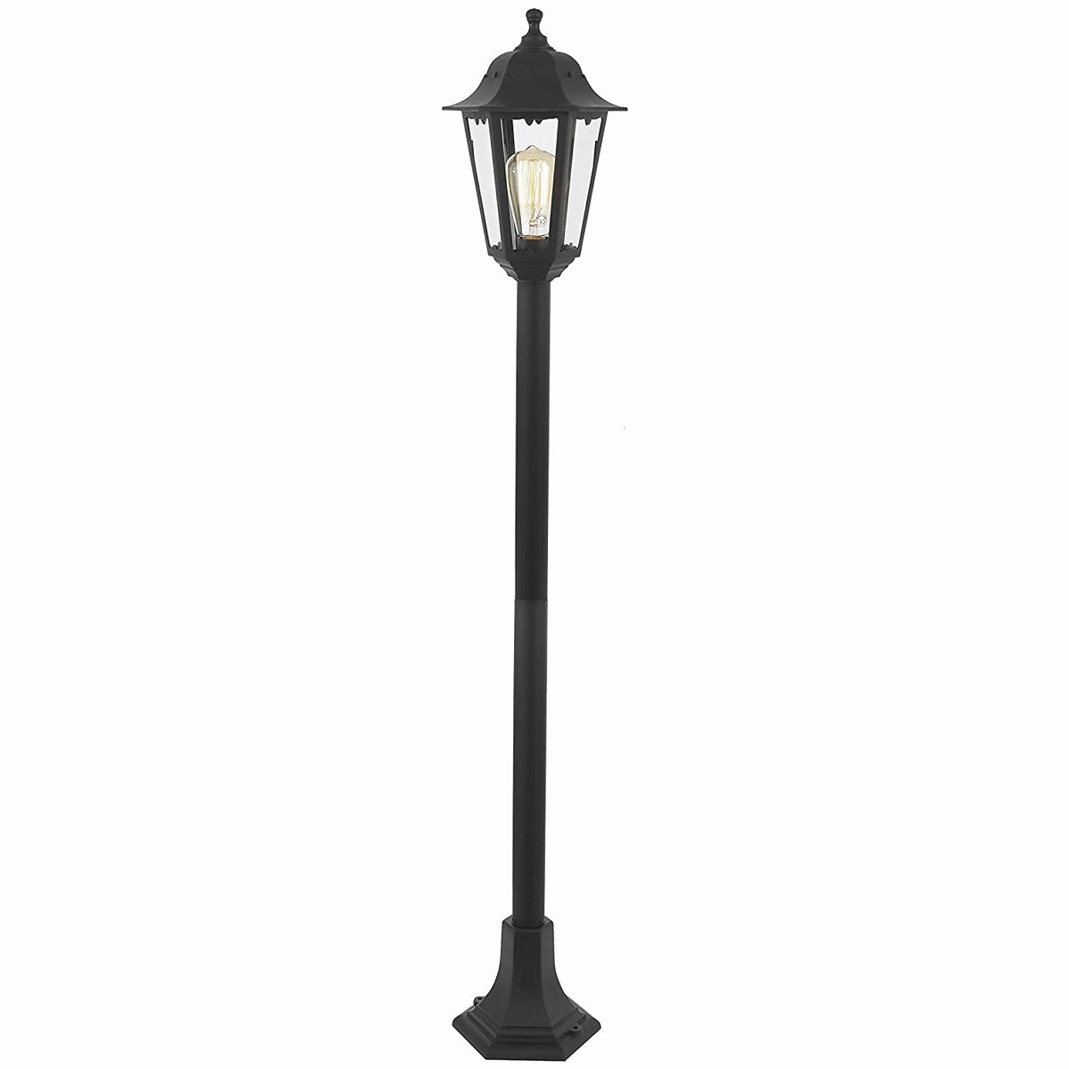 CGC BEATRICE 3 in 1 Black Vintage Lantern Post Pedestal Light