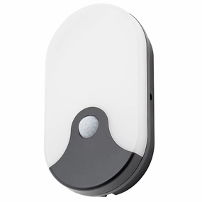 CGC BECCA Oval With Motion Sensor Monochrome LED Wall LightWeatherproof outdoor lighting