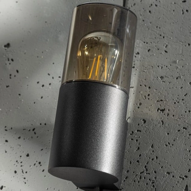 CGC BLUEBELL Black Outdoor Cylinder Wall Light