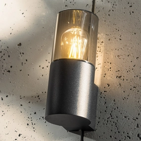 CGC BLUEBELL Black Outdoor Cylinder Wall LightOutdoor wall sconces with motion sensor