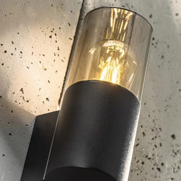 CGC BLUEBELL Black Outdoor Cylinder Wall Light