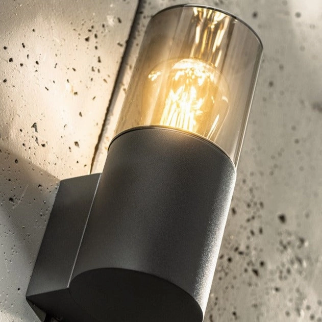 CGC BLUEBELL Dark Grey Cylinder Wall Light with Smoke Diffuser