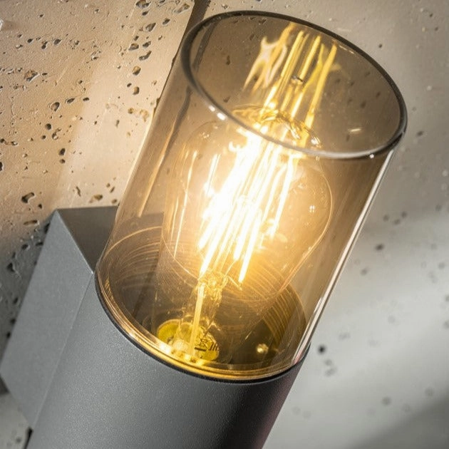 CGC BLUEBELL Dark Grey Cylinder Wall Light with Smoke Diffuser