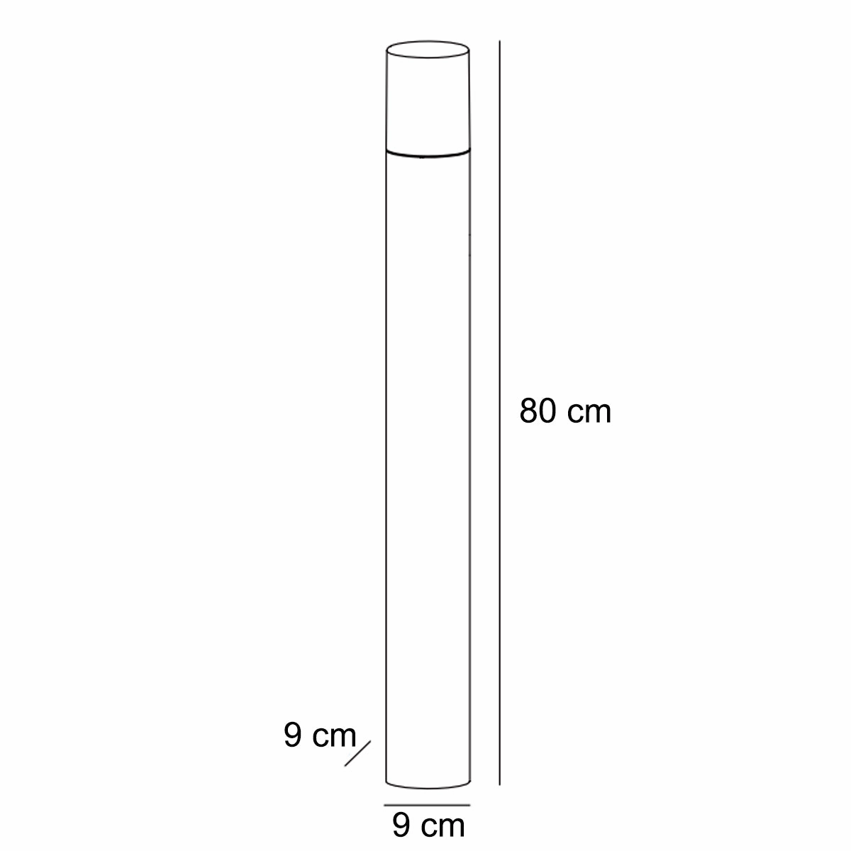 CGC BLUEBELL Dark Grey Tall Post Light 80cm