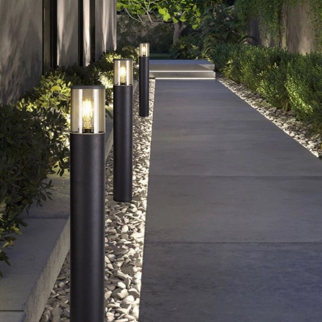 CGC BLUEBELL Dark Grey Tall Post Light 80cm