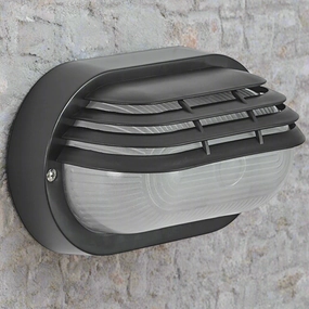 CGC BONNIE  Black Oval Eyelid Outdoor Wall LightWeatherproof outdoor lighting