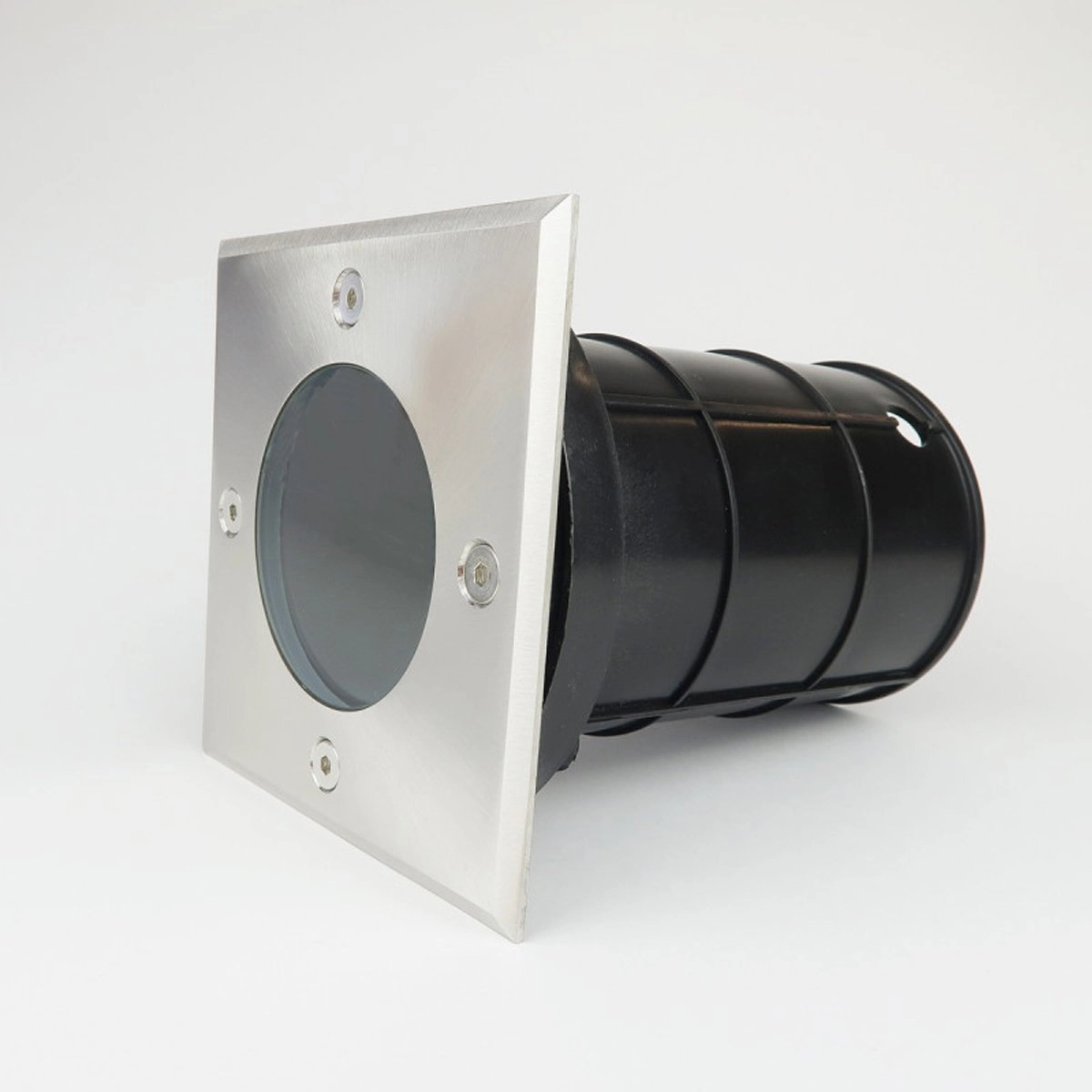 CGC BRIDGET 4 Square Large With Bulbs Stainless Steel Inground Or Decking Lights