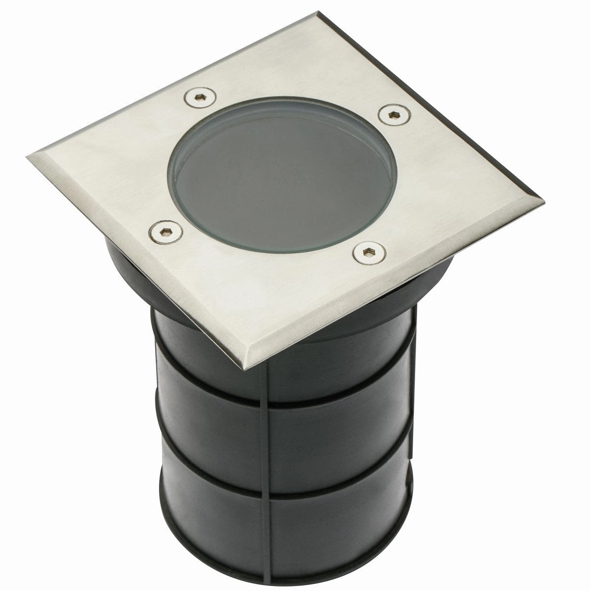 CGC BRIDGET 4 Square Large With Bulbs Stainless Steel Inground Or Decking Lights