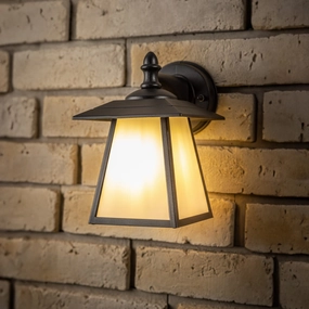 CGC CELINE Black Outdoor Wall Light Vintage Opal Diffuser E27 Standard Screw IP44Weatherproof outdoor lighting