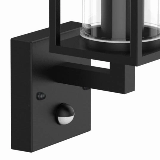 CGC CHLOE PIR E27 Black Outdoor Lantern With Motion Sensor IP54