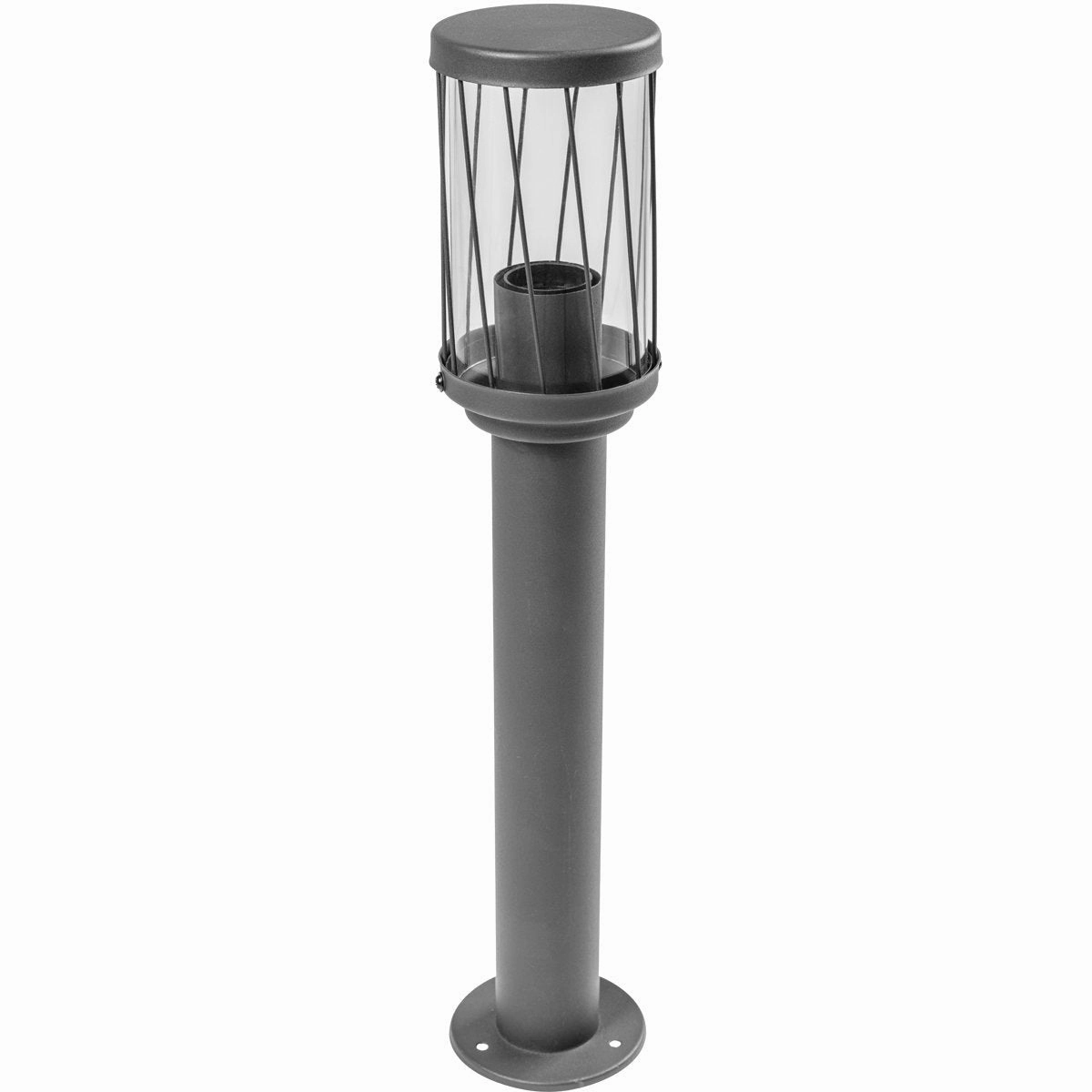 CGC CORA Dark Grey Diagonal Pattern Medium Post Light