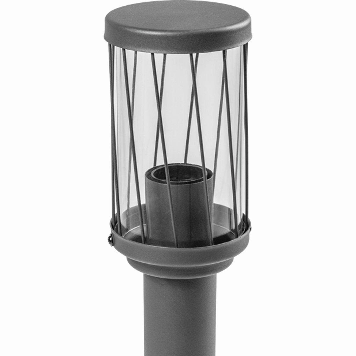 CGC CORA Dark Grey Diagonal Pattern Medium Post Light