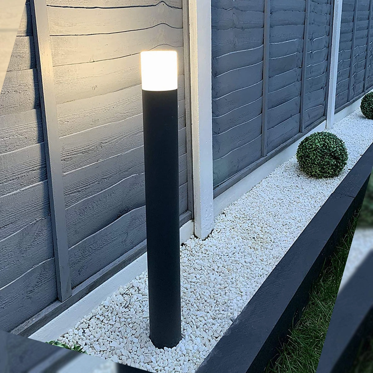 CGC CORTEZ Dark Grey Tall Outdoor Post Light