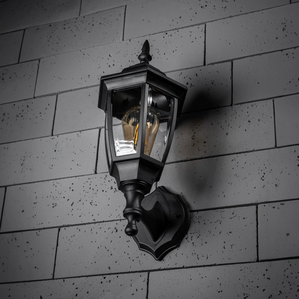 CGC DADA Black Outdoor Wall Lantern Vintage Wall Light IP44 E27 Standard Screw Polycarbonate