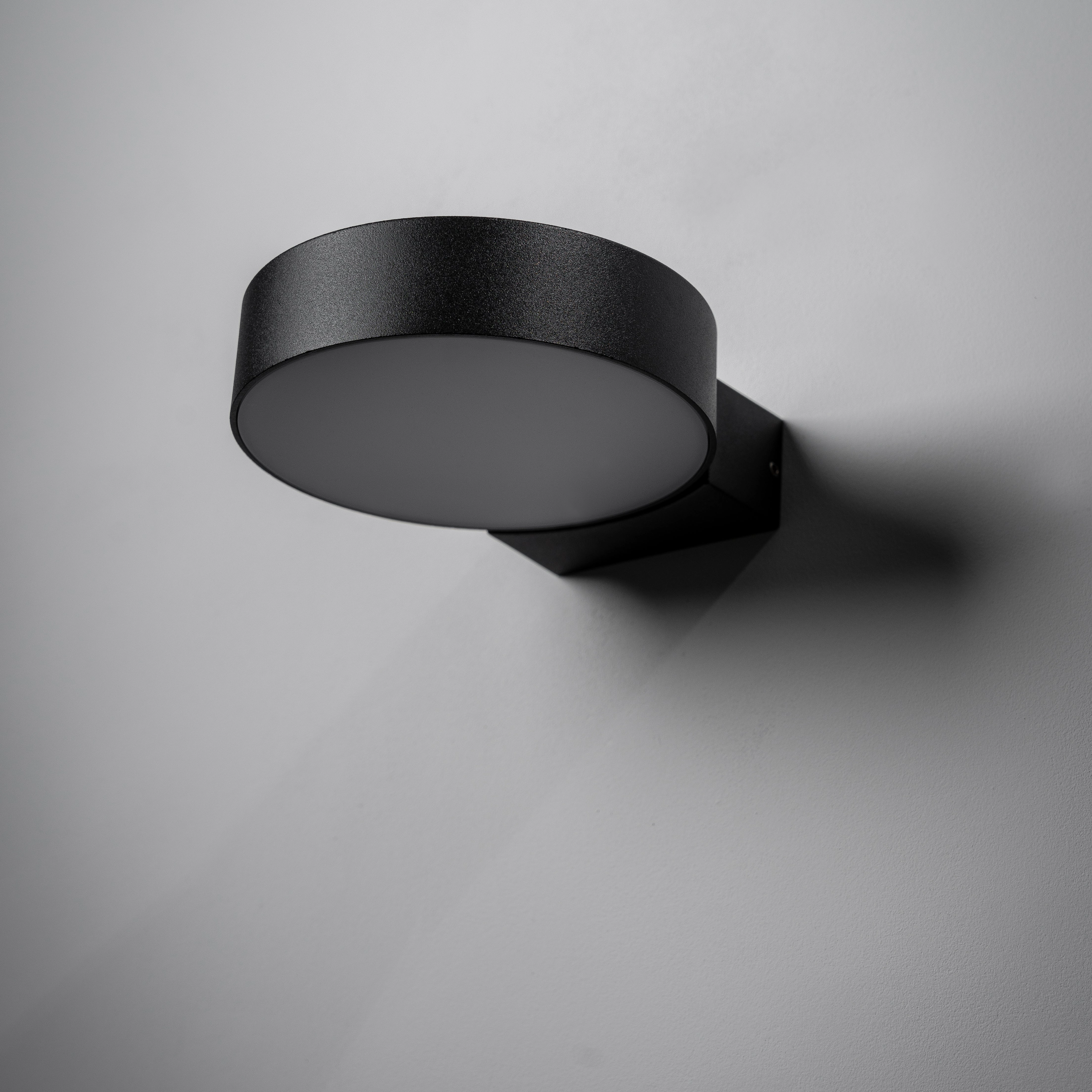 CGC DARCY Anthracite Dark Grey Adjustable Round LED Outdoor Wall Light 3000k Warm White IP54