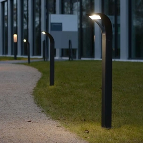 CGC DIANA Dark Grey Curved Outdoor LED Post LightDecorative outdoor post lights